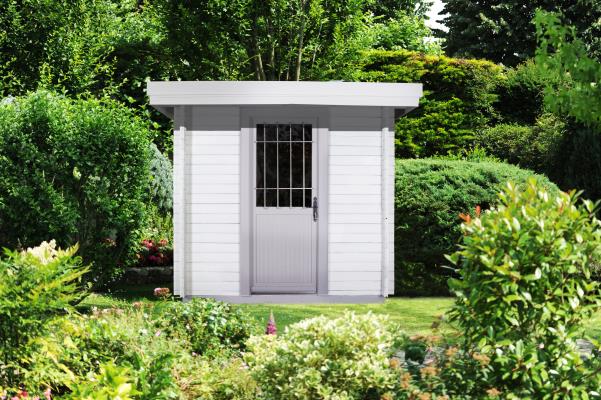 Cabane de jardin blanche
