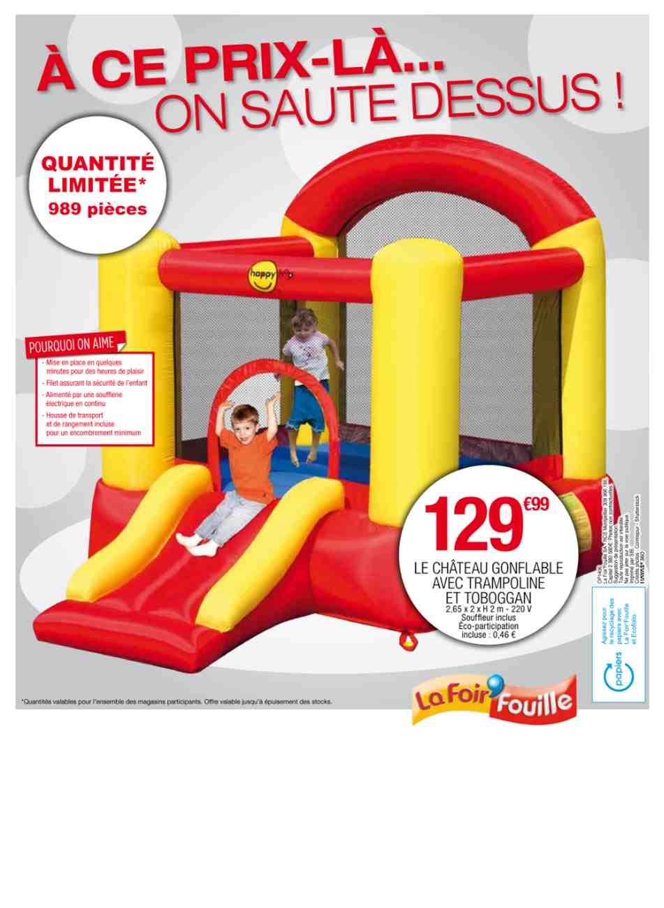 Toboggan gonflable location
