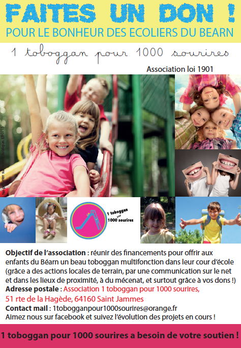 1 toboggan pour 1000 sourires
