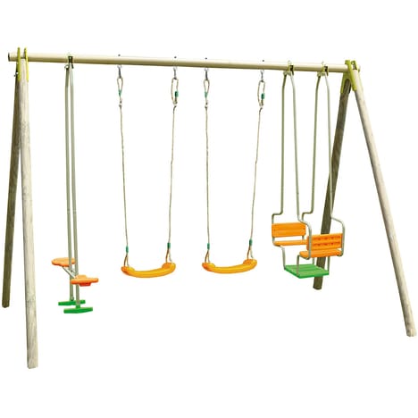Balancoire portique bois ou metal
