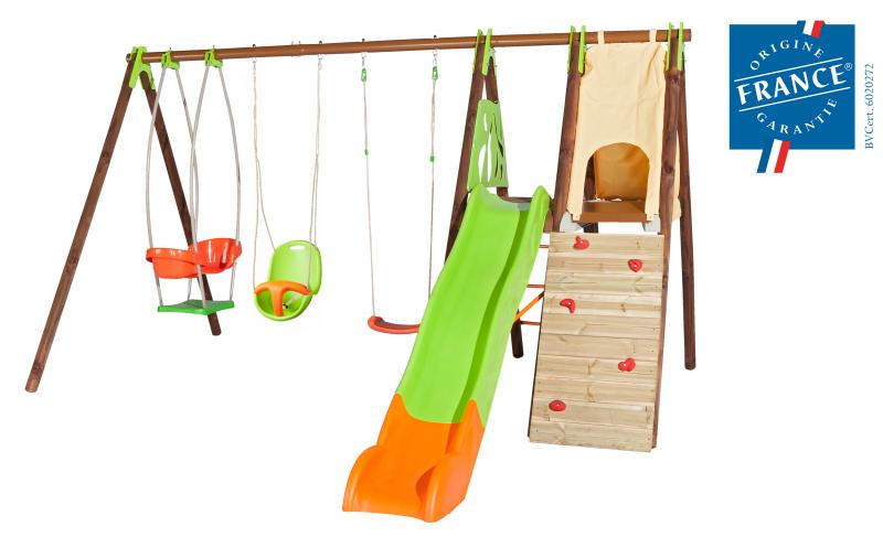 Balancoire avec toboggan bebe
