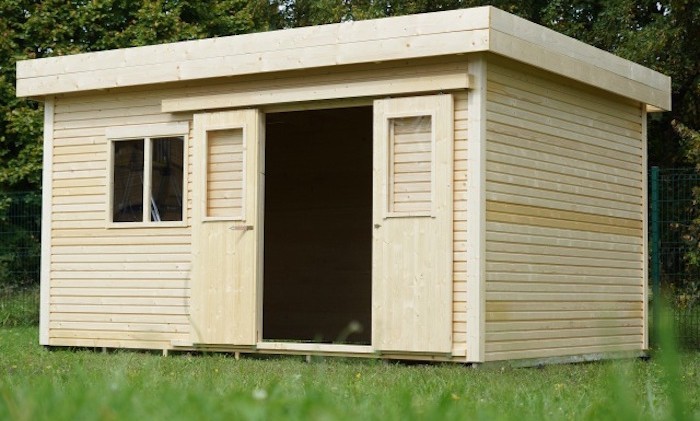 Abri jardin toit plat pas cher
