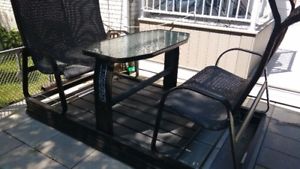 Balancoire veranda usager
