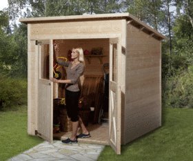 Cabane de jardin toit une pente
