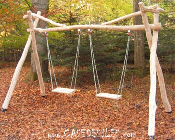 Balançoire pas cher bois
