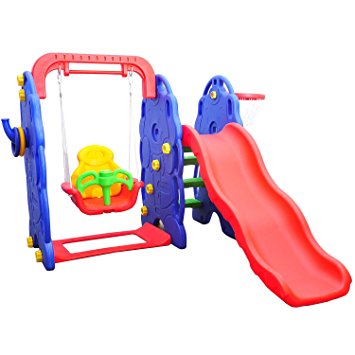 Balancoire avec toboggan pour bebe
