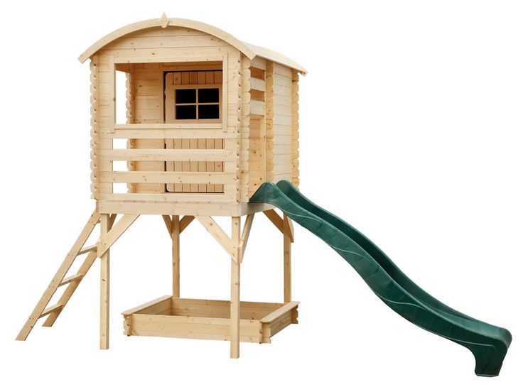 Cabane + portique balancoire pvc imitation bois winnie - smoby
