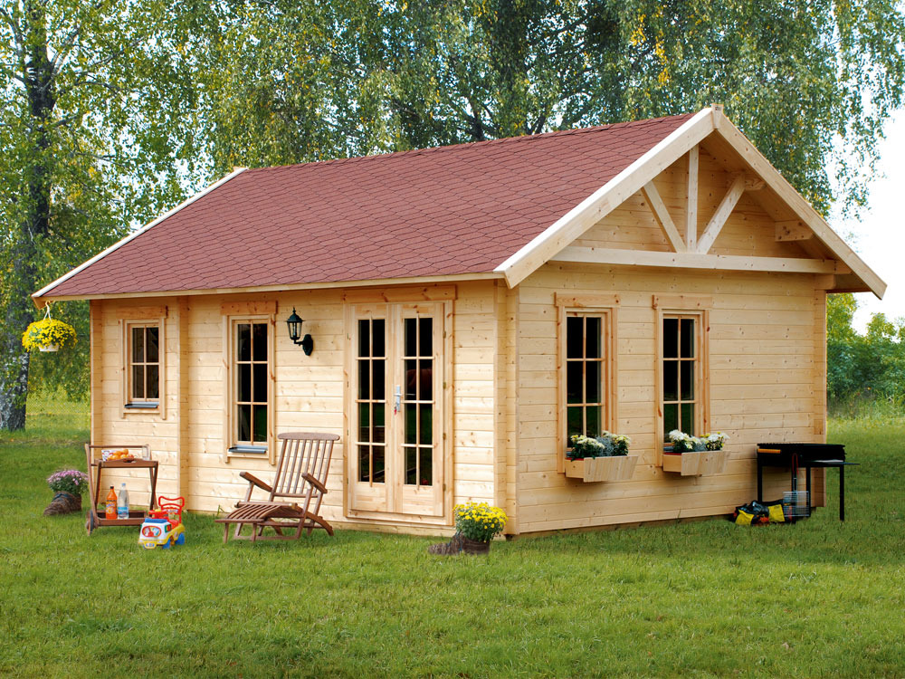 Chalet et jardin
