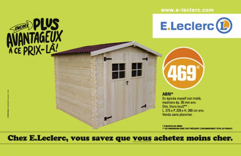 Promotion chalet de jardin
