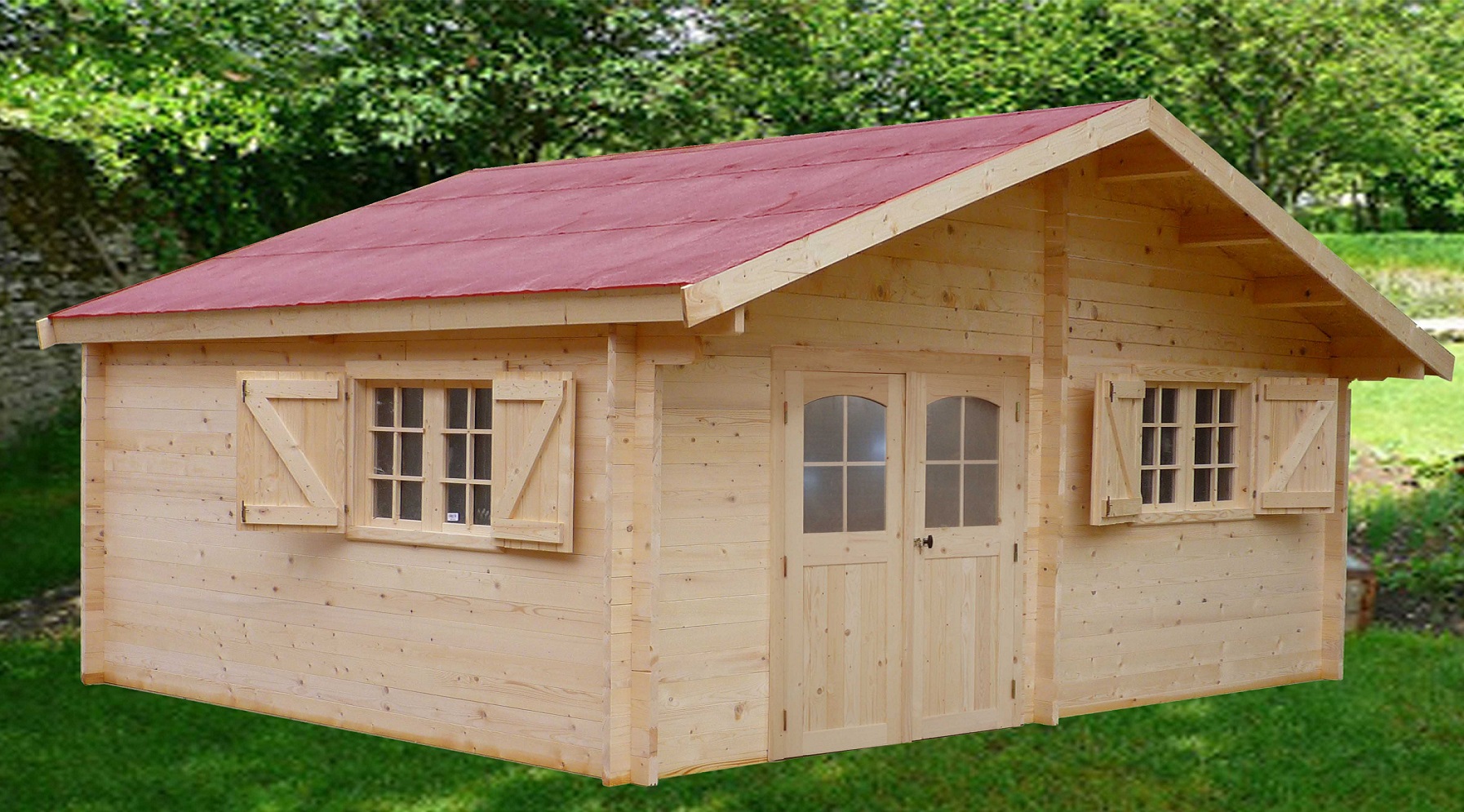 Abri jardin bois 20m2
