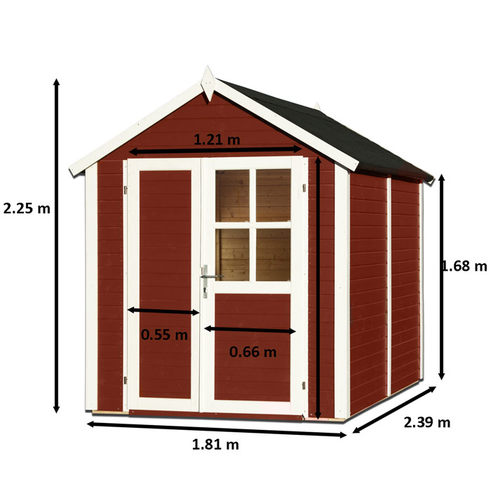 Cabane de jardin rouge
