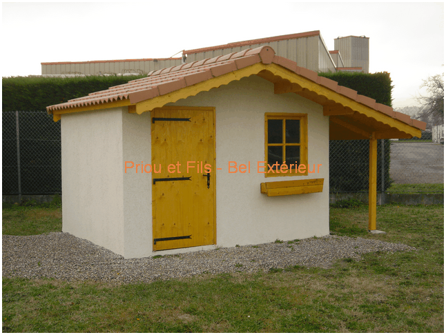 Cabane de jardin beton
