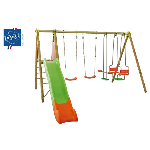 Balancoire trigano avec toboggan
