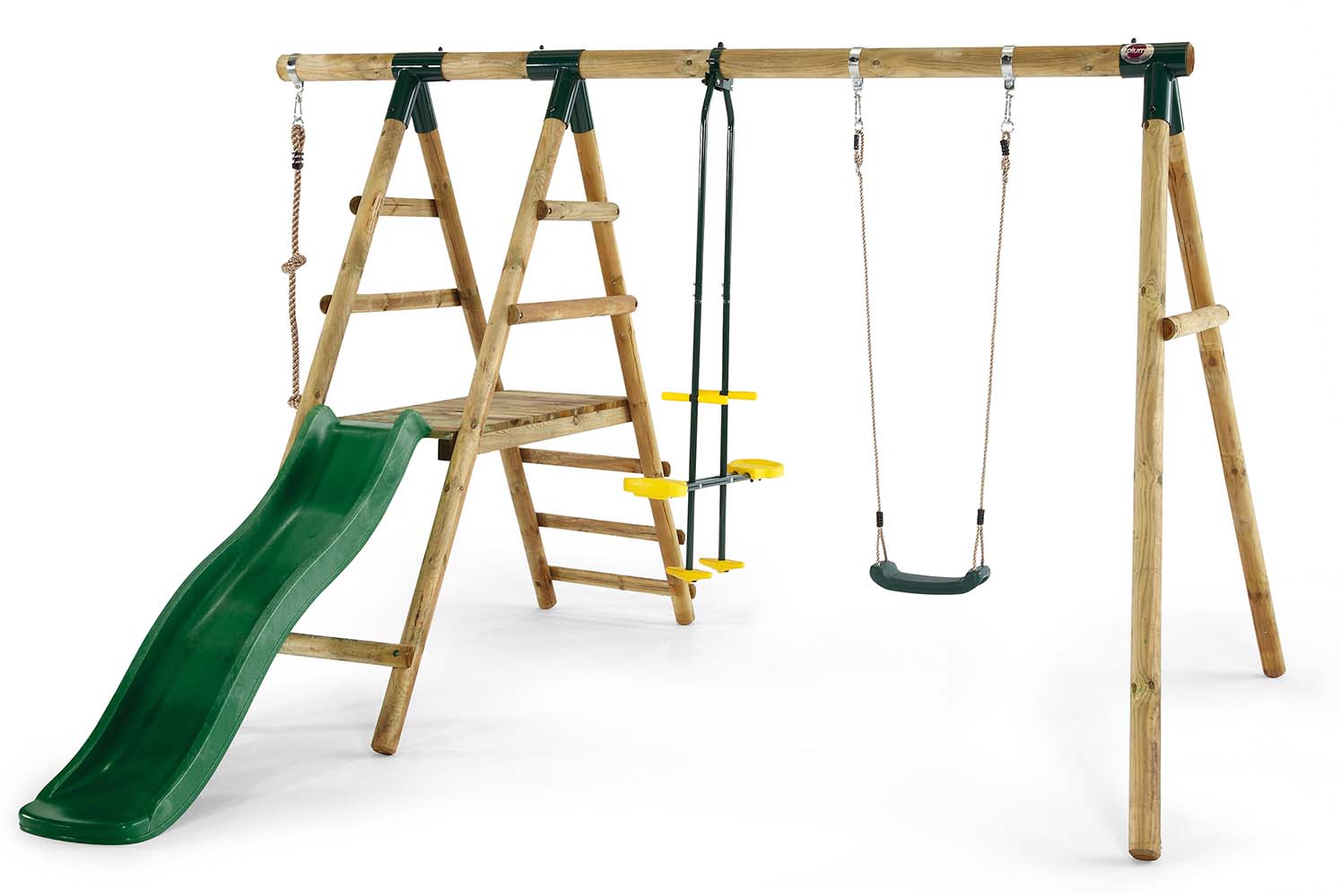 Portique bois toboggan
