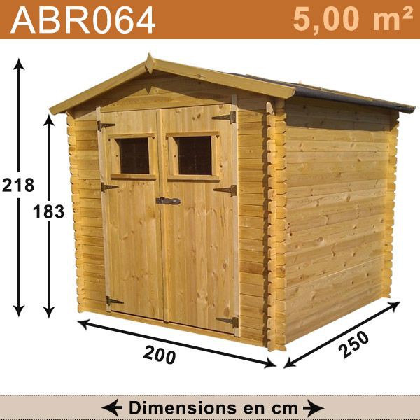 Abri de jardin 2 x 3

