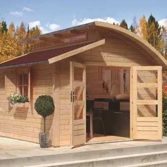 Cabane de jardin toit arrondi

