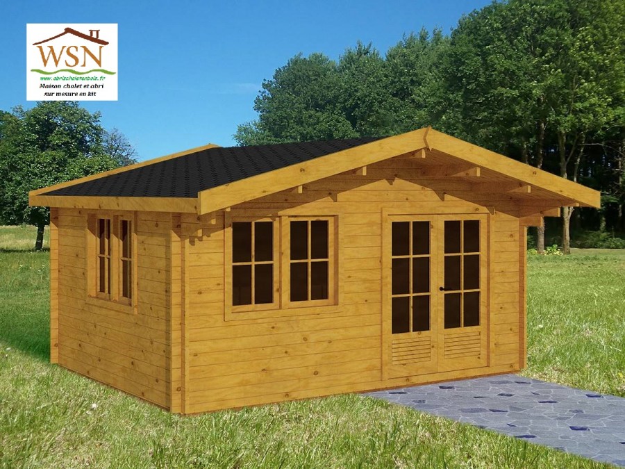 Abri de jardin bois 20m2
