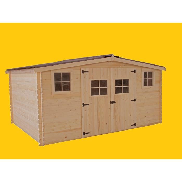 Abri de jardin bois 12m2
