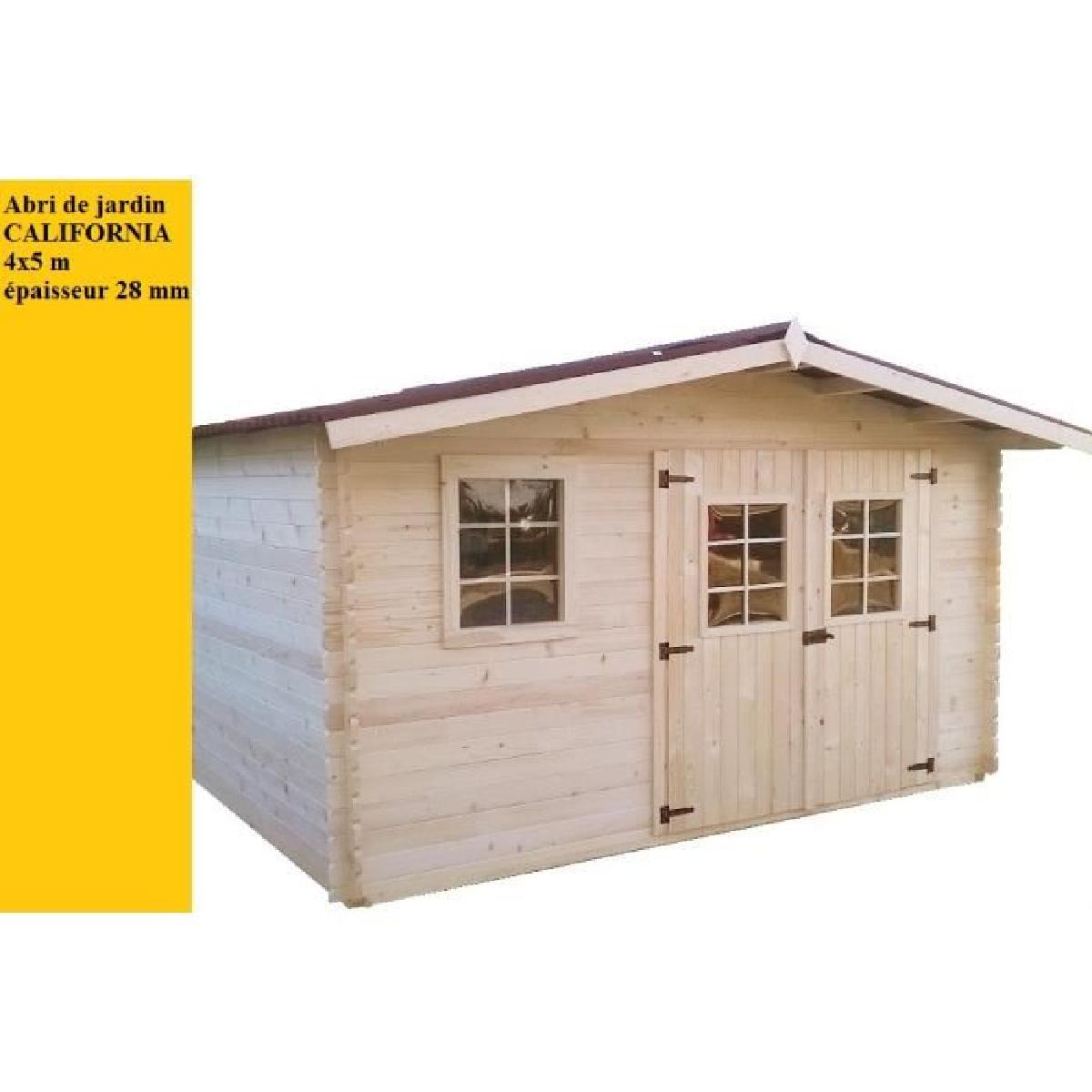 Abri jardin 20m2 bois
