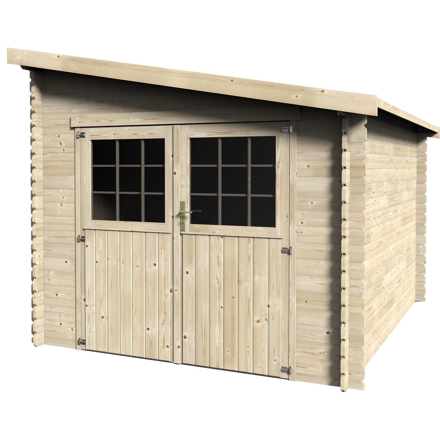 Abri de jardin bois 15m2 toit plat

