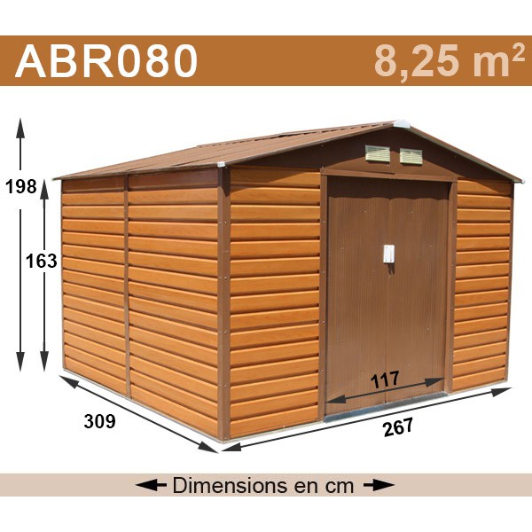 Cabane de jardin imitation bois
