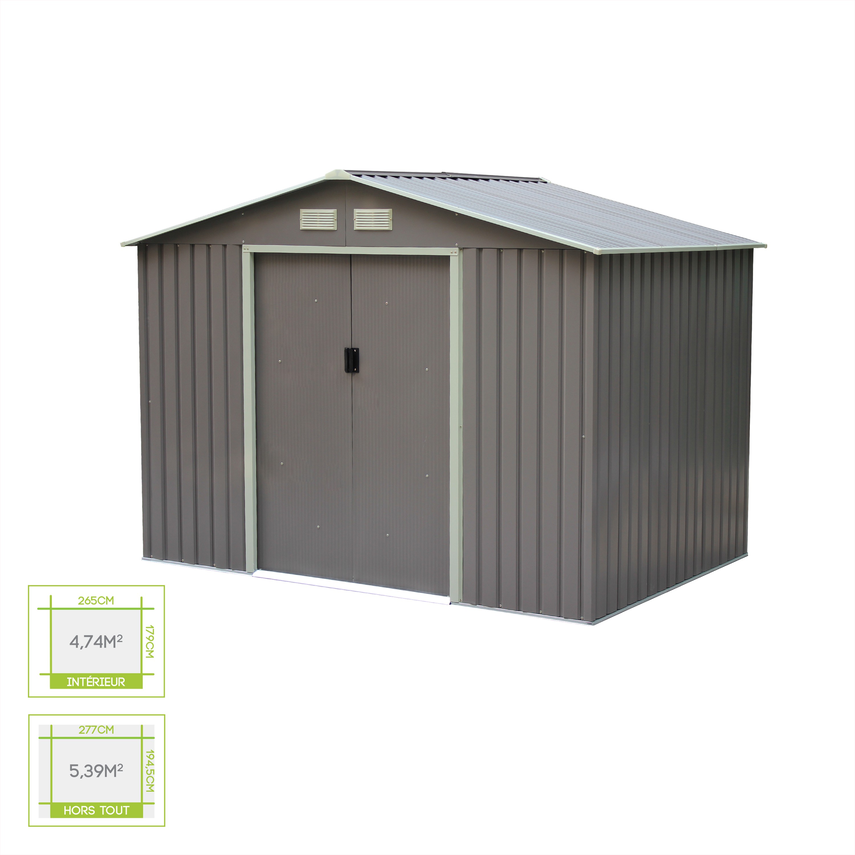Abri de jardin metal 10m2
