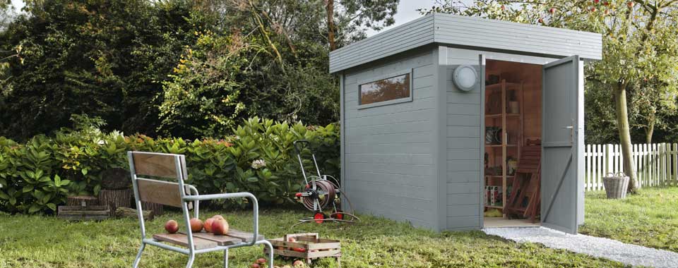 Petit abri de jardin toit plat
