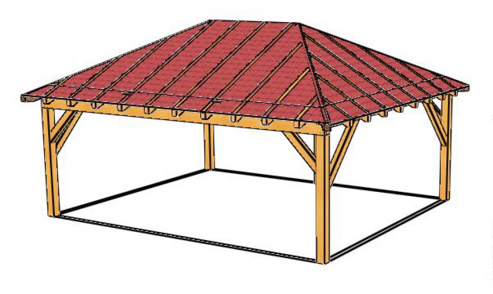 Abri de jardin 4 pans
