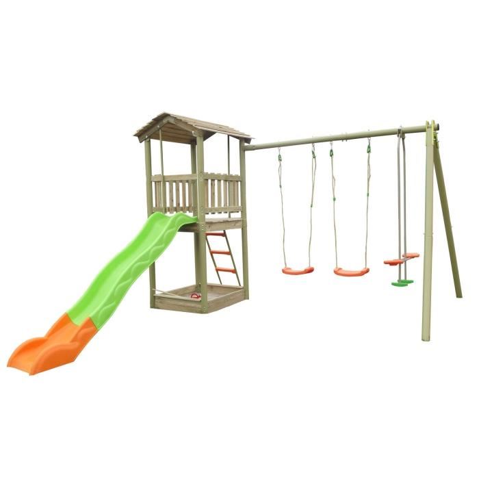 Balancoire avec toboggan jeux
