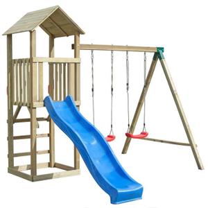 Balancoire avec toboggan tournant
