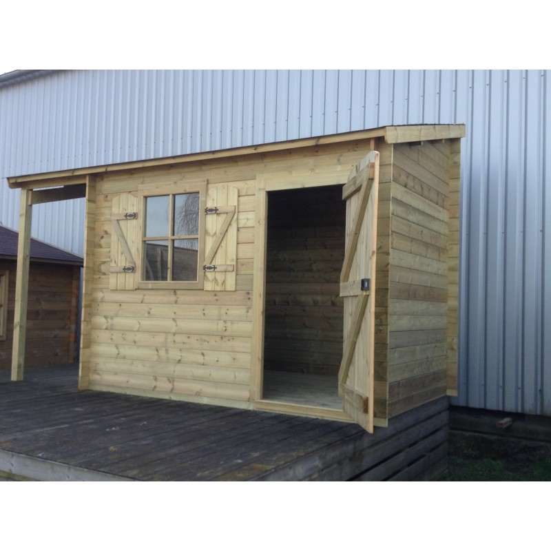 Abri de jardin une pente
