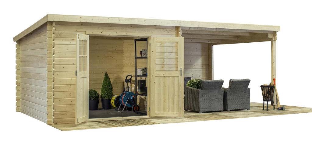 Cabane de jardin avec abris bois
