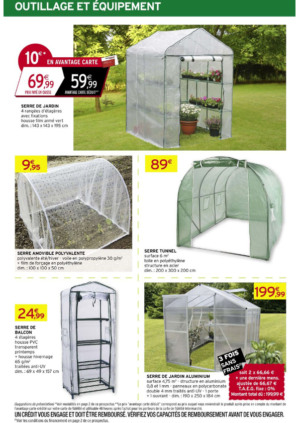 Serre de jardin intermarché
