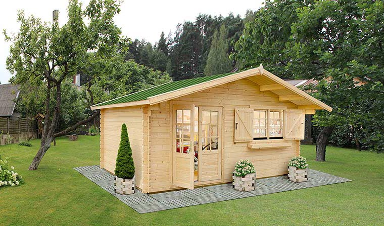 Chalet en bois jardin
