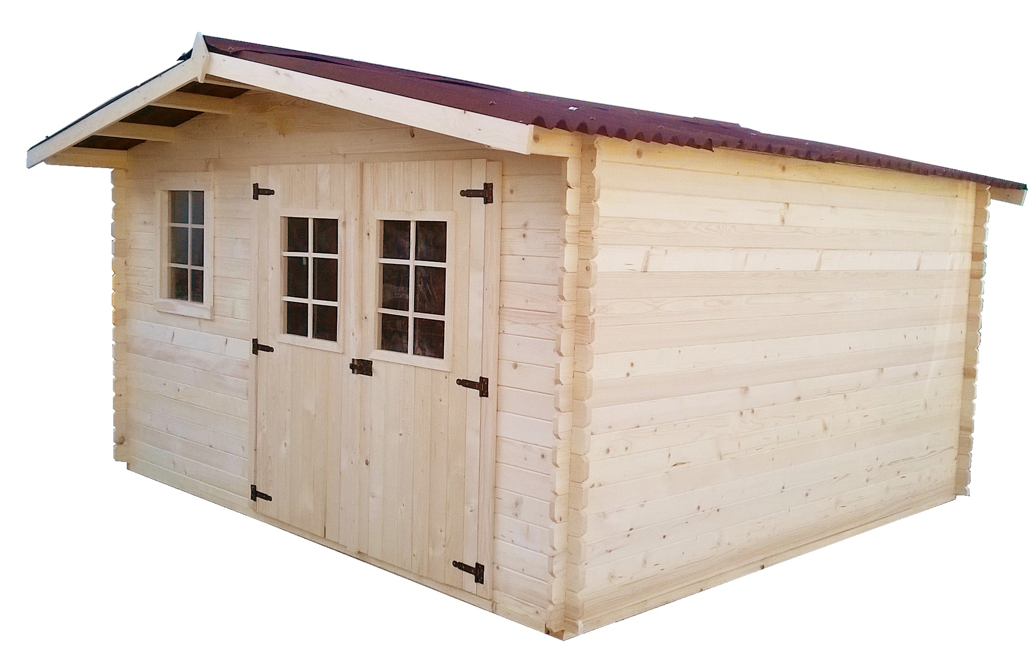 Cabane de jardin etroite
