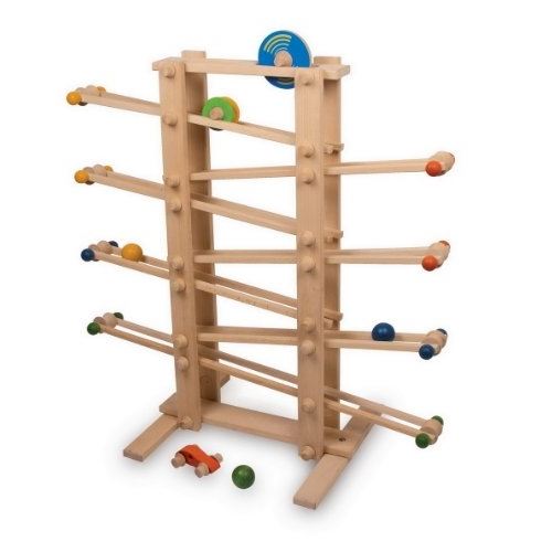 Toboggan à boules en bois
