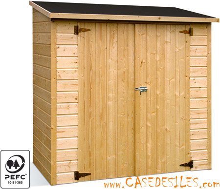 Abri outils jardin bois
