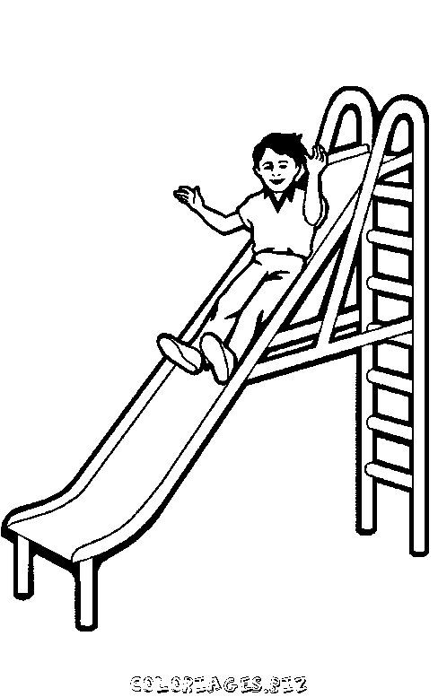 Toboggan à colorier
