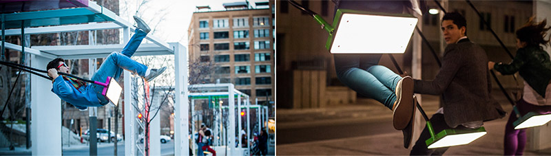 Balancoire illuminé montreal
