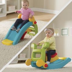 Toboggan 2 en 1 slide to rocker
