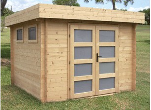 Cabane de jardin toit plat
