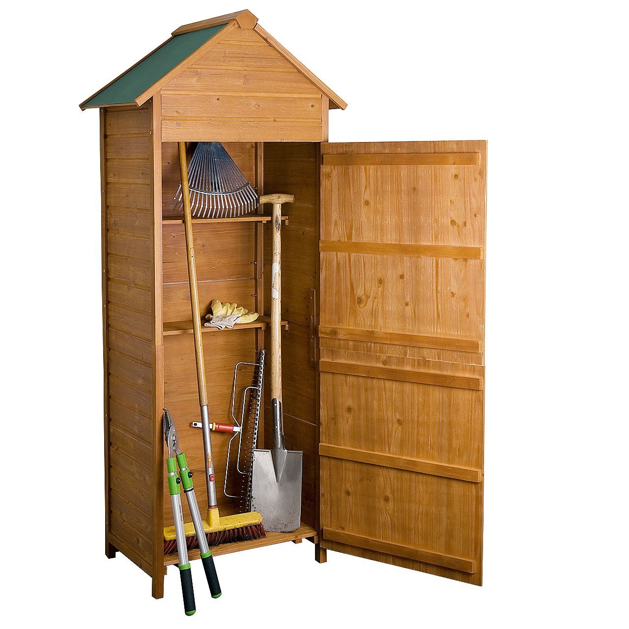 Abri outils jardin bois
