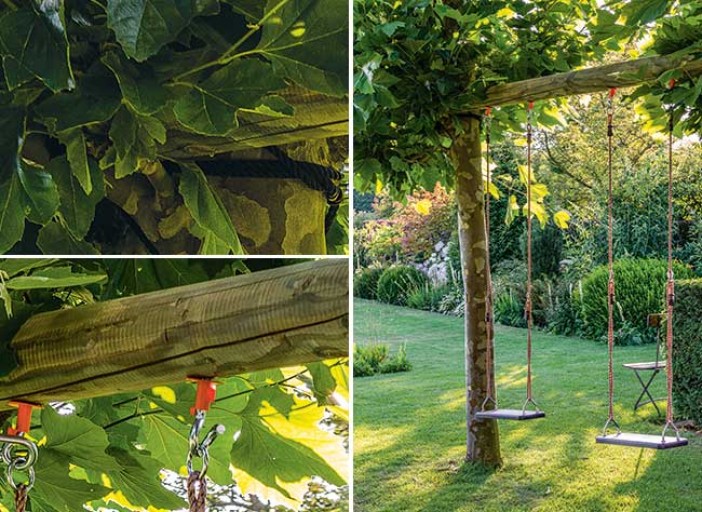 Fixer balancoire jardin
