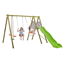 Balancoire bois avec toboggan toys r us
