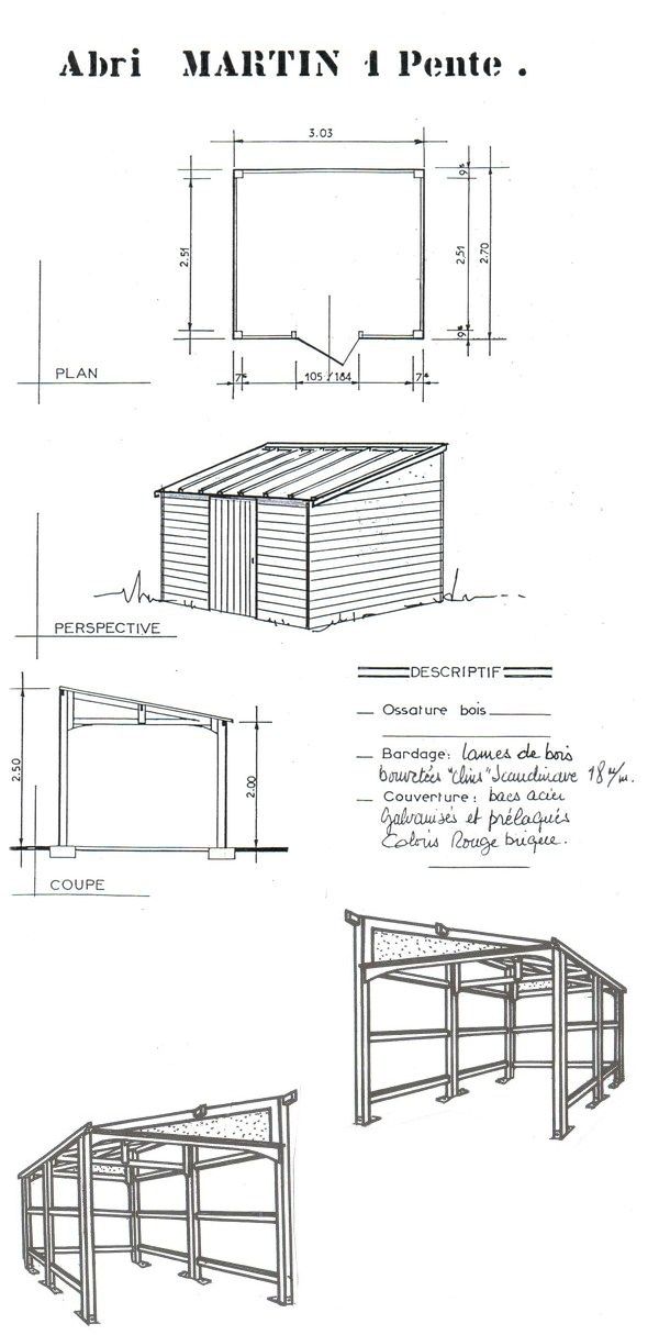 Cabane de jardin dimensions
