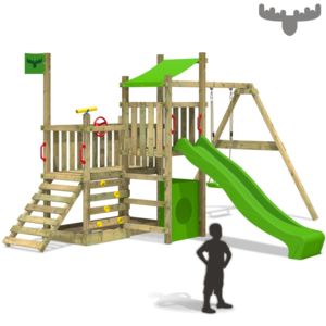Balancoire cabane toboggan
