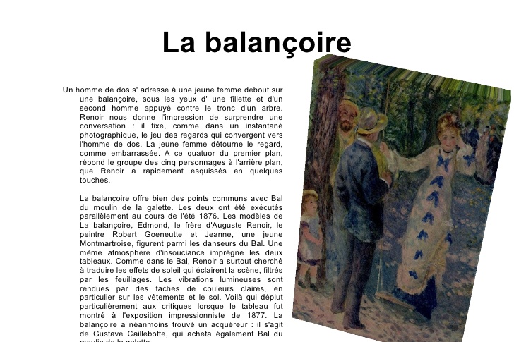 Balancoire renoir
