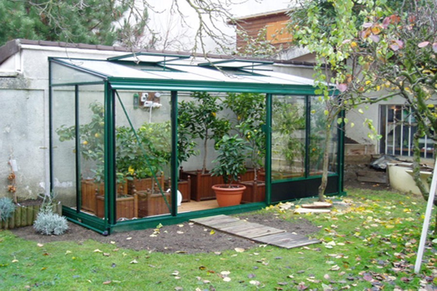 Serre adossable de jardin
