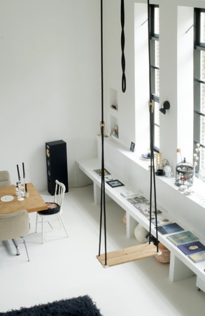 Balancoire interieur deco
