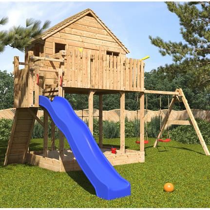 Balancoire cabane en bois
